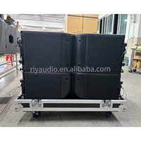 Kabinet Speaker Line Array Ganda 10 Inch KA210, Speaker Audio Profesional untuk Penguatan Suara, Cocok untuk Perusahaan Produksi Acara dan Panggung