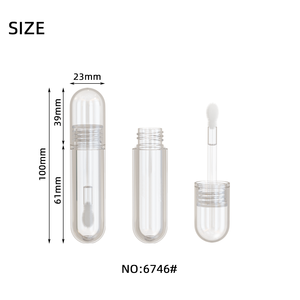 <span class=keywords><strong>Tube</strong></span> à gloss transparent en <span class=keywords><strong>plastique</strong></span> Jinze AS, 6 ml, <span class=keywords><strong>bouchon</strong></span> rond avec applicateur épais, emballage pour gloss à lèvres - Product Image 6