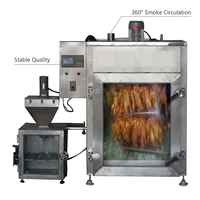 Machine à fumer les aliments industrielle automatique multifonctionnelle de haute qualité avec une capacité de 100 kg/h pour la fumée de saucisses et de poisson