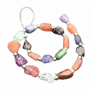 Piedra Natural de tanzanita, granate, turmalina, rubí, aguamarina, amatista, Esmeralda, piedra sin procesar perforada superior - Product Image 1