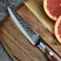 3.5 Inch Fruitmes Duits Staal Keuken Schrijdende Mes Japans Gesmede Hamer Vruchten Messen Met Houten Handvat Groothandel