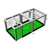 Terrain d'entraînement pour drones gonflable 2-en-1 étanche pour événements extérieurs, jeu de football de drone, arène d'obstacles gonflable pour drones