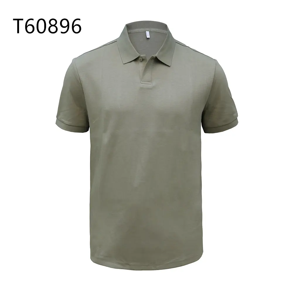 Men Solid Polo Shirts Short Sleeve Golf Pique Polo Shirt Plain Cotton Polo t-shirt with collar