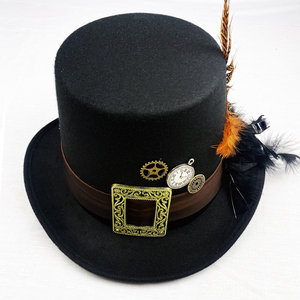 เครื่องแต่งกายแนวพังก์ทำจากโพลีเอสเตอร์หมวกด้านบนพร้อมอุปกรณ์เสริมสีดำสำหรับทุกเพศขนาดผู้ใหญ่สำหรับงานปาร์ตี้เทศกาลฮาโลวีน - Product Image 2