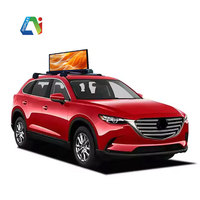 Pantalla digital LED de 3 lados para exteriores HD para vehículos eléctricos Pantalla de camión móvil Protección IP65 Techo de coche Taxi Video Wall