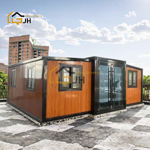 منزل حاويات فولاذية قابل للطي والتوسيع 20 قدم و40 قدم، فيلات مسبقة الصنع جاهزة بـ 2-4 غرف نوم، مبنى مكتبي، فندق، ورشة عمل، للاستخدام الخارجي - Product Image 2