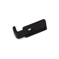 Support de fixation en plastique noir personnalisé, clip de verrouillage moulé par injection avec trou de montage