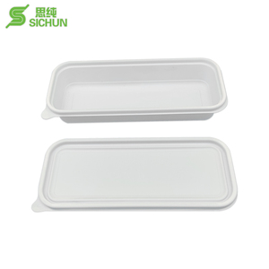 حاوية طعام مستطيلة الشكل 1 2 3 قابلة للتحلل الحيوي - Product Image 5