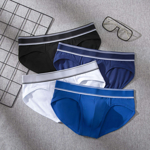 CELINNE <b>Men's</b> Cotton Briefs Low Rise Breathable Striped Waistband Design Comfort <b>Stretch</b> <b>Men</b> Underwear Boxer Briefs - Product Image 1
