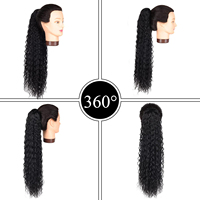 Perruques pour femmes extensions de cheveux queue de cheval cordon longues boucles cheveux naturels queue de cheval tressée