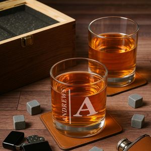 Entrepôt aux États-Unis Double ensemble de verres à whisky à l'ancienne Cadeaux avec 6 roches à whisky en granit pour cocktail <span class=keywords><strong>Scotch</strong></span> <span class=keywords><strong>Bourbon</strong></span> - Product Image 4