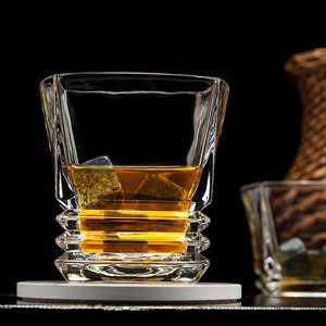 Vasos de Whisky Cuadrados de 10 oz, Vasos de Vidrio para Whisky Escocés, Bourbon, Brandy, Ron, Vasos para Hombre, Papá, Hermano, Abuelo - Product Image 2