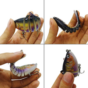 Haute qualité sept sections Luya Bionic leurres en plastique dur leurres faux leurres vente en gros articulé swimbait Wobblers Crankbait - Product Image 2