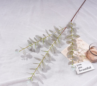 Feuille d'argent artificielle pour intérieur, plante verte artificielle pour extérieur, décoration intérieure, plante artificielle décorative