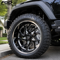 Jantes de camion tout-terrain forgées noires brillantes 22 24 26 28 pouces 5x139.7 largeur 12J 14J pour Toyota Tacoma Tundra Cruiser, directement de l'usine