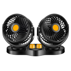 Car Portable Mini Fan 10 Inch Dual Head 360 Degree Adjustable <b>USB</b> Cooling Fan For Vehicle Use - Product Image 2
