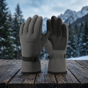 Best Quality Geshida Windproof <b>Waterproof</b> Winter Keep Warm Men Snowboarding <b>Cycling</b> <b>Gloves</b> Non-Slip Full/Split Finger - Product Image 3
