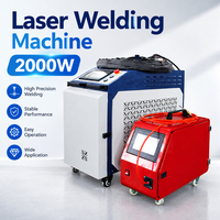Machine de soudage laser portative 2000W, soudeuse laser à fibre 4 en 1 pour aluminium, portes, fenêtres, murs rideaux, fabricant de métaux