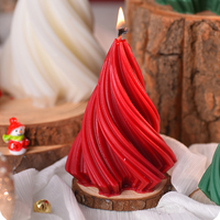 Relaxlines Handgemachte Duftende Weihnachtsbaum-förmige Geometrische Feiertags-Mini-Aromatherapie-Kerzen zur Heimdekoration