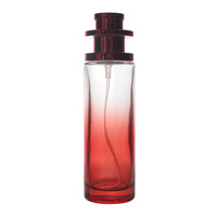 Botol Parfum Kaca Transparan Gradien 20ml 30ml Botol Kosmetik Kosong Botol Semprot Tekan
