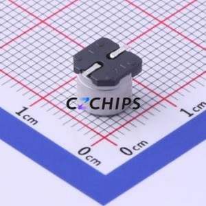 Condensador Electrolítico de Aluminio Híbrido Sólido-Líquido EEHZA1J100P SMD, D6.3xL6.1mm 10uF 20% 63V 100mA-100Hz - Product Image 2