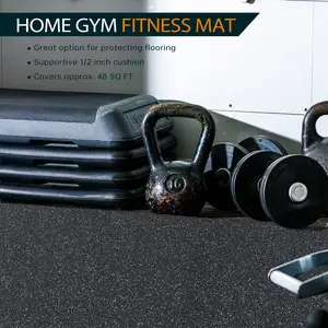 1/2 "Dikke 48 Vierkante Voet Rubber Top Hoge Dichtheid Eva Foam Oefening Gym Matten Puzzel Vloertegels Voor Home Gym Hea