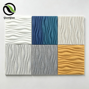 Panneaux acoustiques 3D ondulés <span class=keywords><strong>QQ</strong></span> Architectural 300 mm, dalles décoratives insonorisantes modulaires à effet de débit d'eau pour espaces commerciaux haut de gamme - Product Image 4