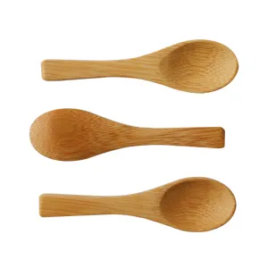 Handcrafted Natural Wooden Long Handle Coffee Tea竹Spoon