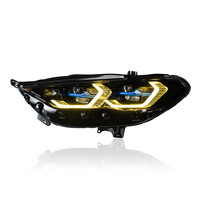 Phares avant à LED Veidt pour Ford Mondeo 2017-2020, style M4M3 modifié, bicolores avec yeux dorés