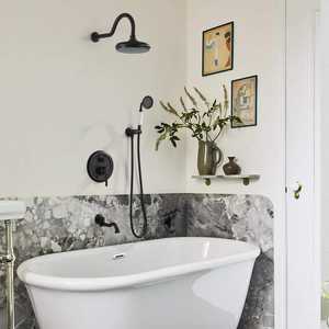 Hongdec Ensemble <span class=keywords><strong>de</strong></span> robinets <span class=keywords><strong>de</strong></span> <span class=keywords><strong>baignoire</strong></span> et <span class=keywords><strong>de</strong></span> douche à montage mural à 3 fonctions Système complet <span class=keywords><strong>de</strong></span> douche à effet pluie - Product Image 4