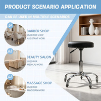 Taburetes giratorios redondos bajos portátiles, muebles de salón de belleza simples, taburete hidráulico ajustable en altura para salones de belleza, taburete de salón de lujo