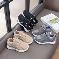 Nouvelles baskets décontractées pour garçons et filles, collection Printemps/Automne 2026, en microfibre imitation, imperméables, antidérapantes, à lacets avant, style moderne