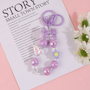 प्यारा दिल दिल की कीचेन क्लैप प्लास्टिक की चेन बैग बैग बैग बैग बैग हैंडबैग के सामान सामान के सामान के लिए बेडेड पट्टियाँ - Product Image 5