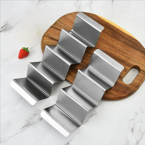 Soporte para Tacos y Panqueques de Acero Inoxidable con Forma Ondulada, Bandeja para Servir, Platos, Utensilios de <span class=keywords><strong>Cocina</strong></span>, Soporte para Tortillas - Product Image 1