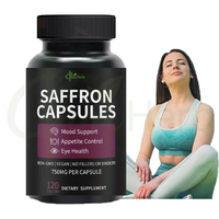 Cápsulas de Azafrán Puro y Natural China-Herb, Extracto de Crocus Sativus al 0.3%, Apoyo al Estado de Ánimo y Salud Ocular, Venta al Por Mayor, Marca Privada