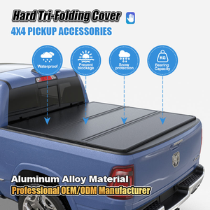 ฝาครอบกระบะท้ายแบบพับสามตอน ทำจากอลูมิเนียมอัลลอยด์ ยี่ห้อ Zolionwil สำหรับรถ Dodge Ram - Product Image 1