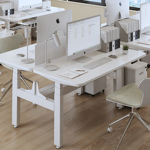 Escritorio de elevación de tres secciones con doble motor opuesto doble personalizado Escritorio de elevación eléctrico de pie síncrono de cuatro patas - Product Image 2