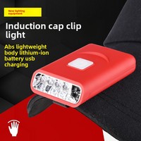 Lampu Klip LED Mini Ultra Terang untuk Topi, Dapat Diisi Ulang via USB, Lampu Visor Tahan Air, Senter, Lampu Kepala, untuk Helm