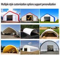 Dôme préfabriqué moderne en structure acier avec couverture en PVC pour entrepôt, gymnase, usage extérieur, agricole et industriel