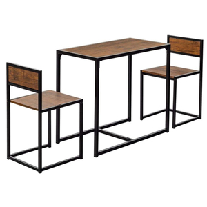 Ensemble de 3 pièces de Table et chaises, Table et chaises de Bar <span class=keywords><strong>à</strong></span> <span class=keywords><strong>manger</strong></span> Compact, <span class=keywords><strong>petit</strong></span> <span class=keywords><strong>espace</strong></span> pour cuisine, <span class=keywords><strong>salon</strong></span>, <span class=keywords><strong>salle</strong></span> <span class=keywords><strong>à</strong></span> <span class=keywords><strong>manger</strong></span> - Product Image 5