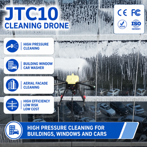 Drone de nettoyage haute pression UAV avec pulvérisation ciblée et contrôle à distance pour le nettoyage des fenêtres de bâtiments de grande hauteur et des installations aéroportuaires - Product Image 1