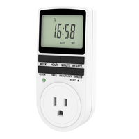 Wattsave Factory Direct US Plug 120V 15A Interrupteur Horloge Numérique Intérieur Prise Économiseur d'Énergie IP22 Garantie 12 Mois Certifié CE