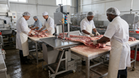 Machine automatique de découpe de viande et d'os en acier inoxydable |   Équipement de sciage des os pour la transformation de la viande de bœuf, de la viande de porc et des côtelettes d'agneau