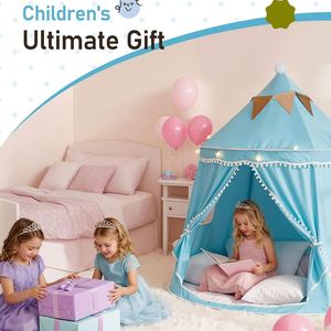Easy Setup & Indoor Outdoor Game Portable Children Yurt <b>Tents</b> <b>Play</b> <b>Tent</b> for Toddler and Kids - Product Image 3