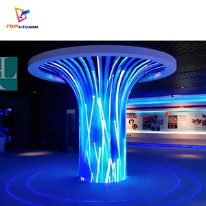 TOPvision 360&deg; Degree Flexible LED Display Column Roof <strong>Billboard</strong> Circular Curved Cylinder Panel Rollable for Elevator Animation - Product Image 3