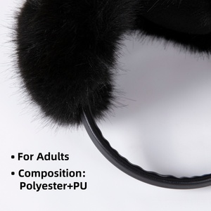 Теплые зимние наушники из мягкого меха кролика рекс для девочек - Product Image 4