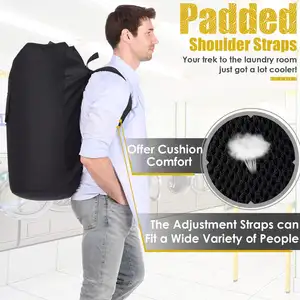 Hot Sales Wholesale Large Capacity Heavy Duty Collapsible Custom Backpack Laundry Bag For Men