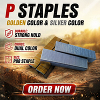 Factory P Staples Smooth 16 Gauge High Quality Heavy Duty Wire U Shaped Furniture Staples Industrial Grade Steel Brad Chisel