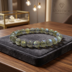 Bracelet en labradorite véritable 8 mm à prix d'usine, motifs fleurs et flocons de neige, orné de turquoise, d'améthyste et de perles - Product Image 3