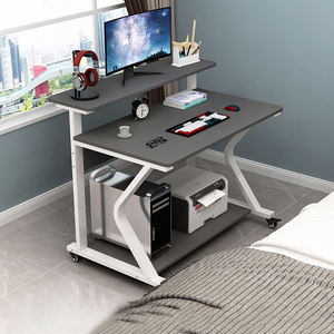 Escritorios de ordenador extraíbles pequeños para oficina en casa con estante para Monitor, mesa de escritura de estudio para estudiantes de madera, mesa de esquina para <span class=keywords><strong>Mini</strong></span> ordenador portátil - Product Image 2